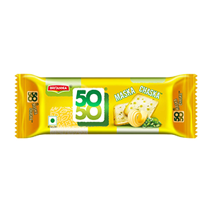 BRITANNIA 50 50 MASKA CHASKA BISCUITS 62 GMS