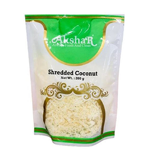 AKSHAR SHREDDED COCONUT 200 GMS