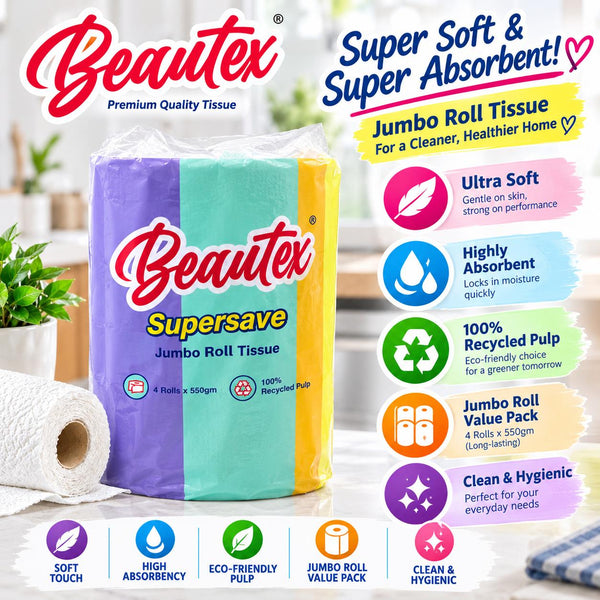 Jumbo Roll Tissue 4 Rolls