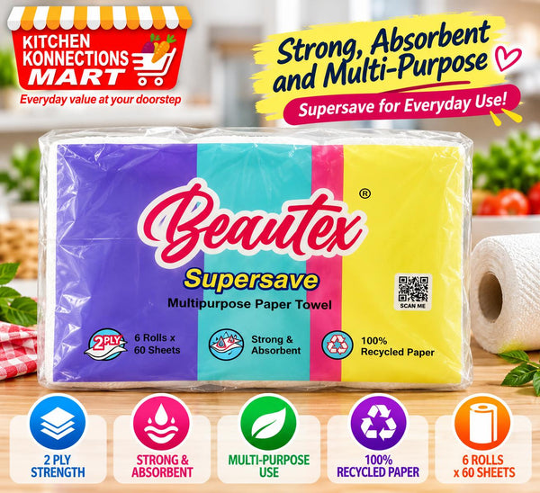 Multi-Purpose Kitchen Towel 6 Rolls Supersave