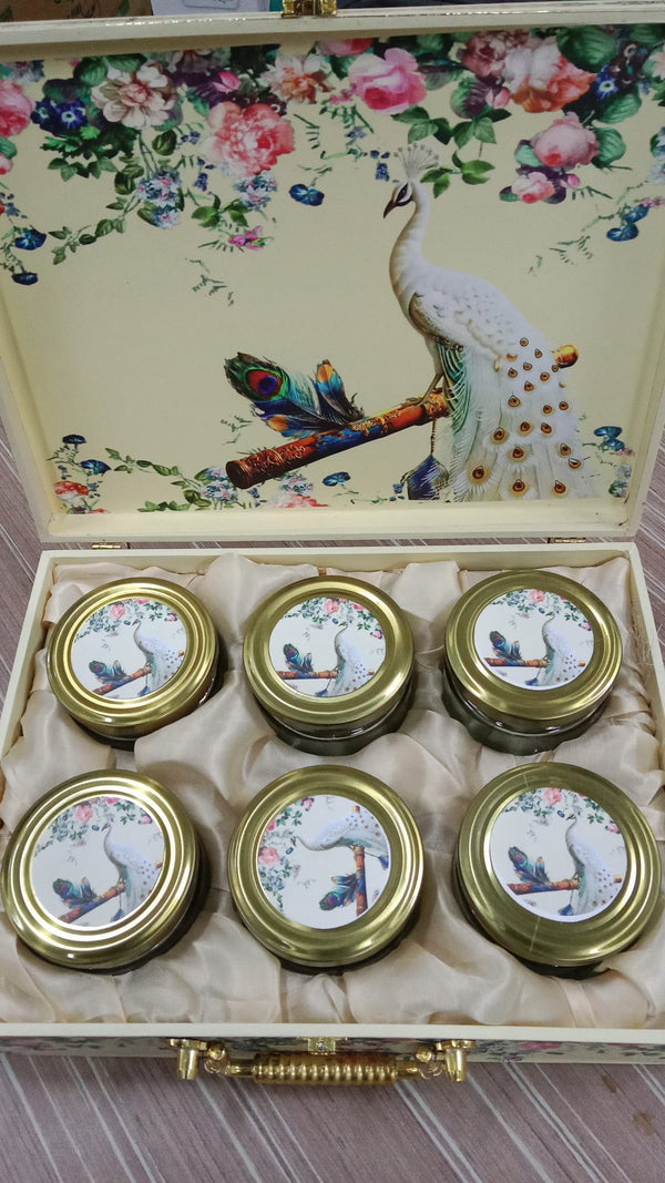 Decorative Sweet & Dry Fruit Boxes - (Set of 6) Mor Pankh