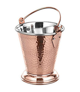 Hammered Copper Steel Balti for serving Food (S)