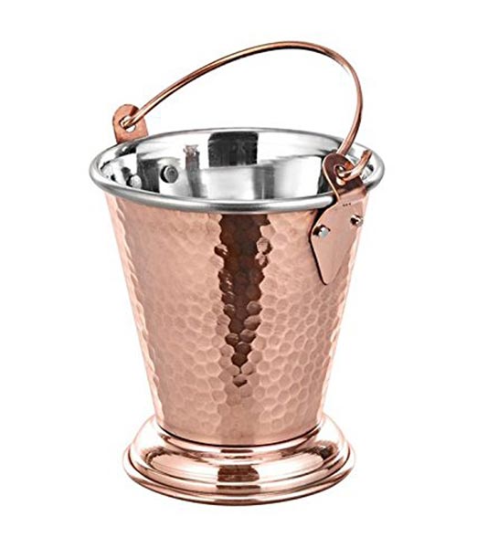 Hammered Copper Steel Balti for serving Food (S)