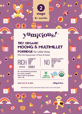 Baby Food | Organic Moong & Multimillet Porridge, Sathu Maavu -250gm